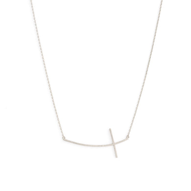 Brushed cross Necklace