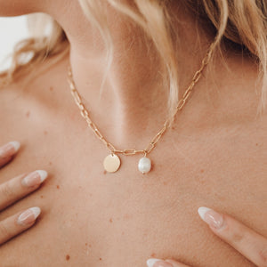 Pearl Disc Necklace