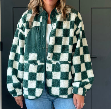 Checkered Fleece Jacket