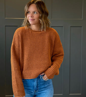 Rolled Edges Sweater