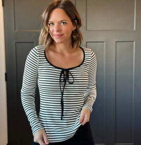 Stripe Tie Top