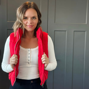 Red Puff Vest