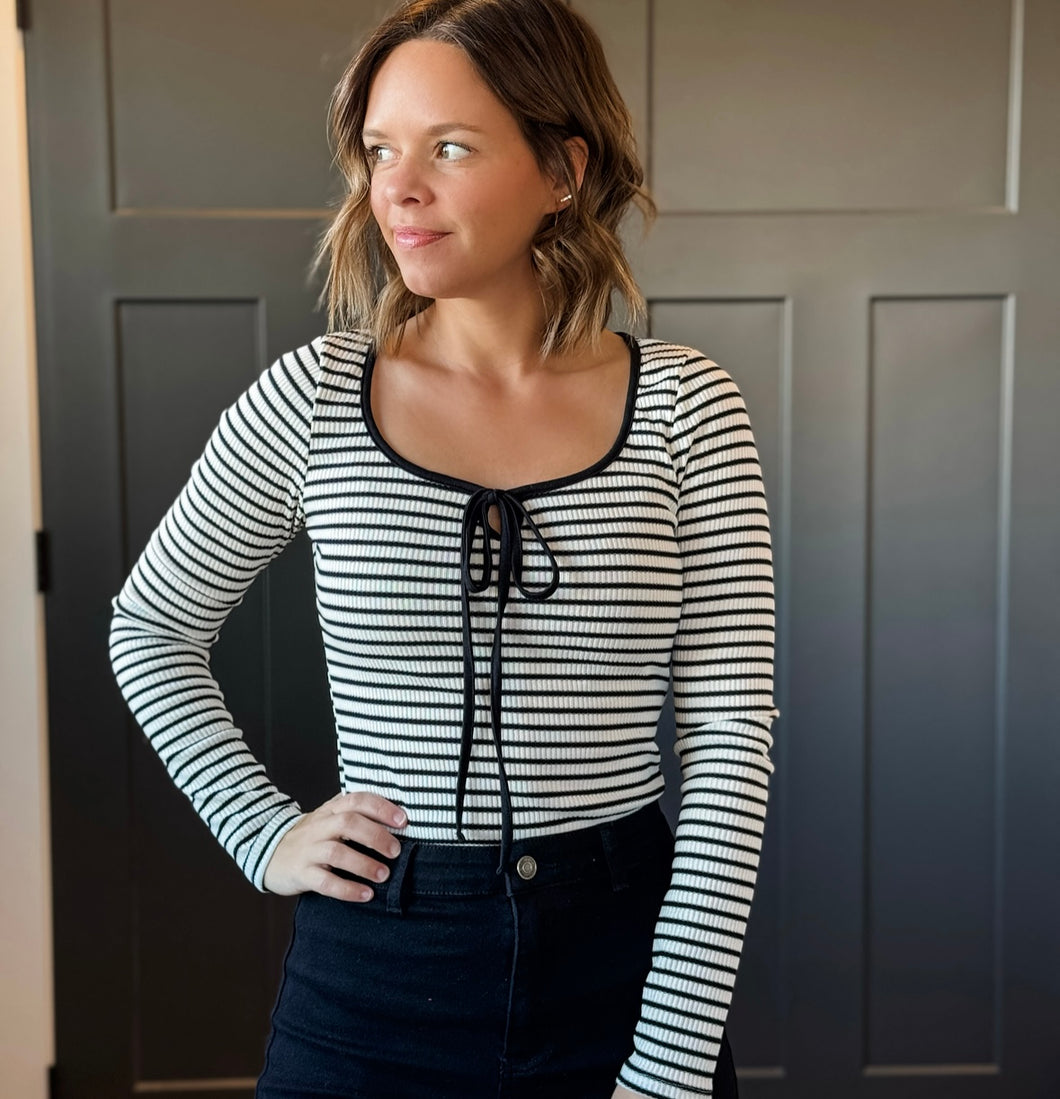 Stripe Tie Top