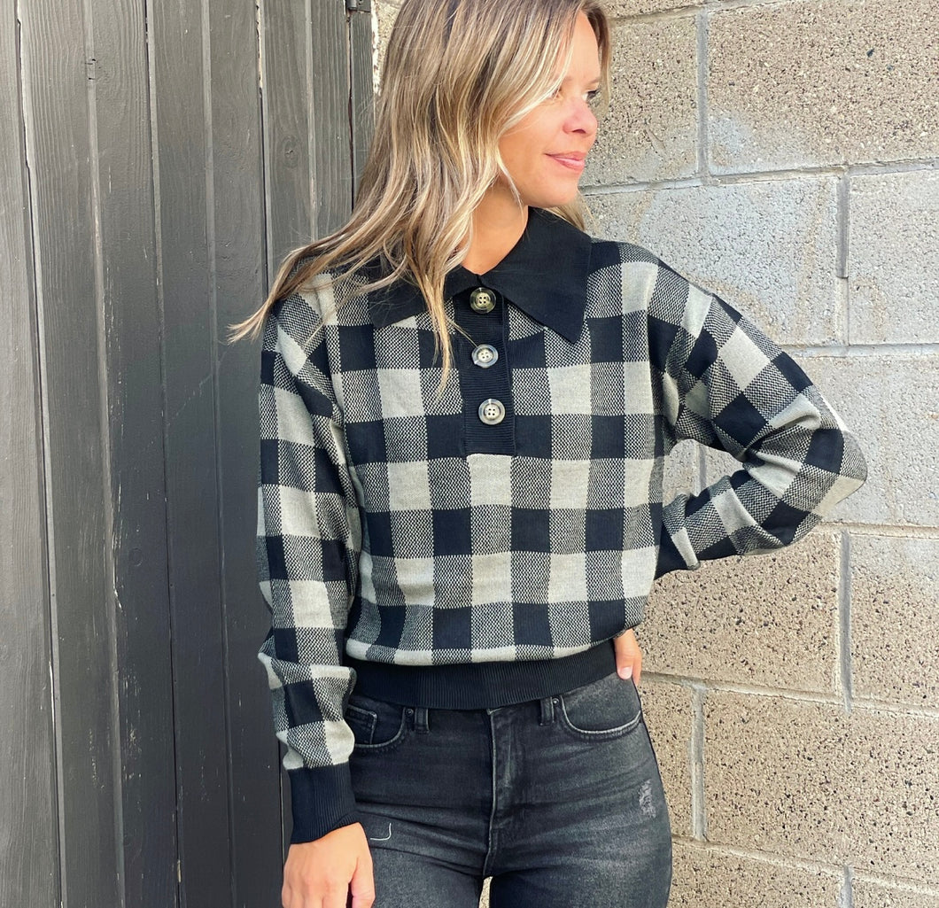 Pretty In Plaid Sweater
