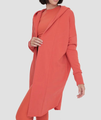 Hooded Cardigan [winter coral]