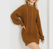 Cabled Sweater Dress