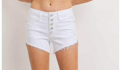 White Fray Shorts